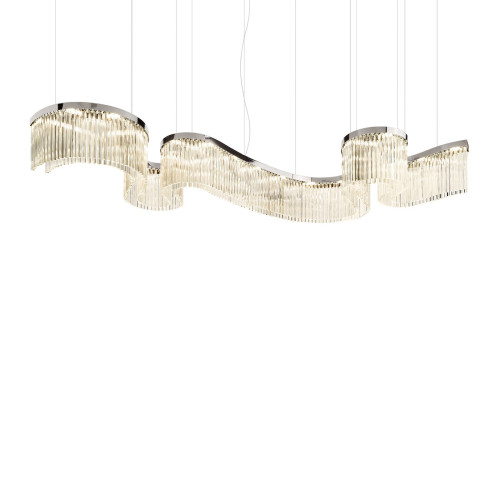 Snake 23-Light Silvery Chandelier #3