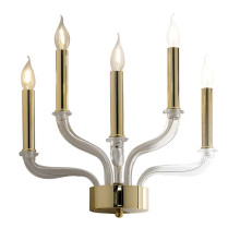 Brass and Venetian Glass Sconce