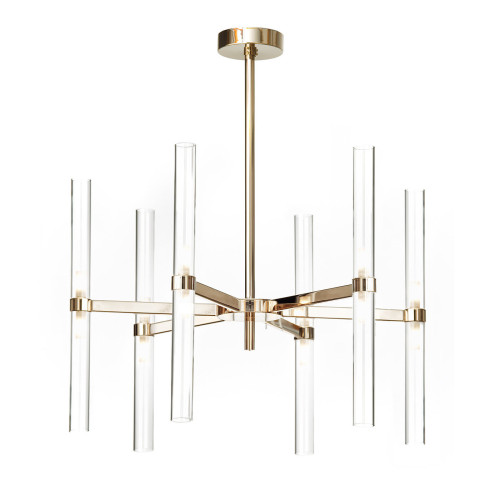 Clear Glass 12-Light Chandelier
