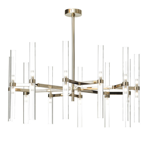 Clear Glass 24-Light Chandelier