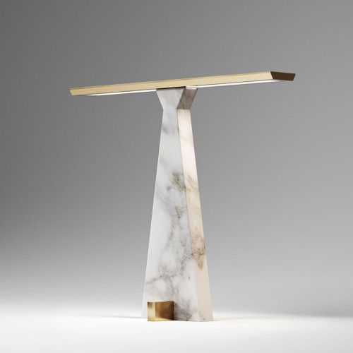 Gold Calacatta Marble 8144 L LED Table Lamps