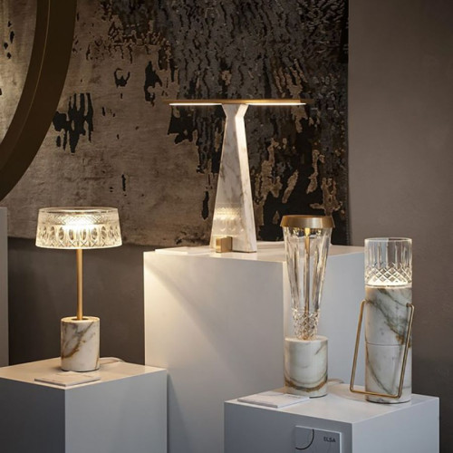Gold Calacatta Marble 8144 L LED Table Lamps
