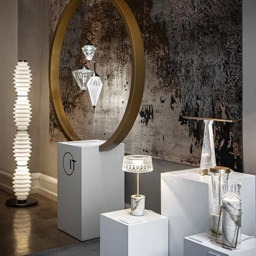 Gold Calacatta Marble 8144 L LED Table Lamps