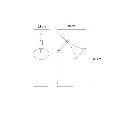 Baffo 7026 LG LED Table Lamps