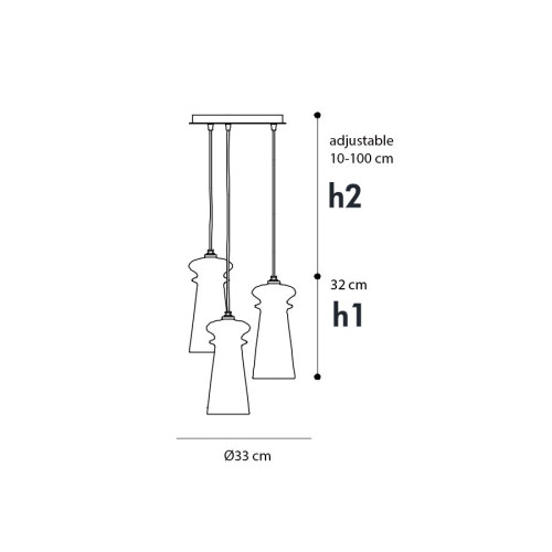 3-lamps Licio 2296 SG3 Pendants & Suspension Lights