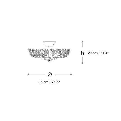 Opera 74 Semi-Flush Mounts