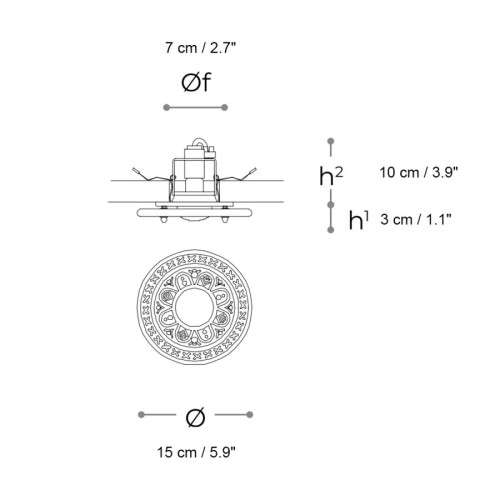3000 F1 Recessed Spotlights