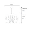 Licio 2296 8 LED Chandeliers