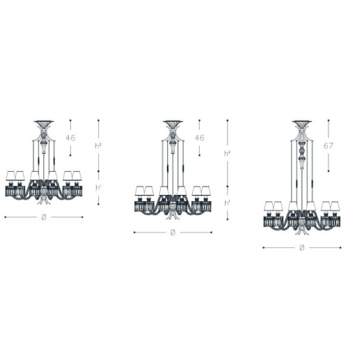 Margot Crystal 461 12C Chandeliers