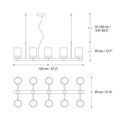 Quarzo 725 Chandeliers