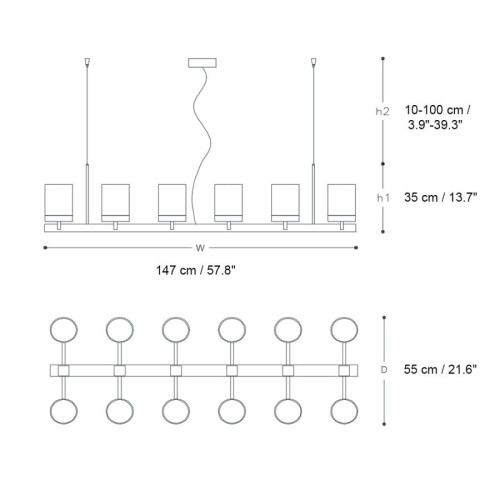 Quarzo 725 Chandeliers