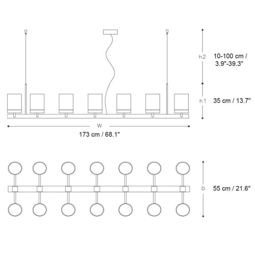 Quarzo 725 Chandeliers
