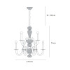 Zeno 429 8+4 Chandeliers