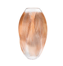 Alizé XXL Vase with pink gold leaves  10862500