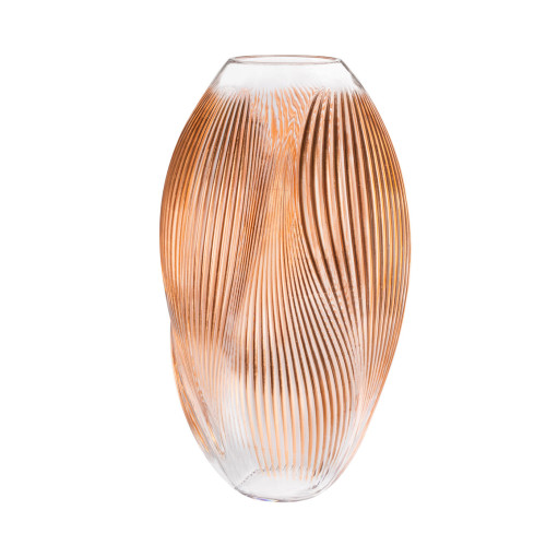 Alizé XXL Vase with pink gold leaves  10862500