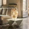 Alizé XXL Vase with pink gold leaves  10862500