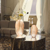 Alizé XXL Vase with pink gold leaves  10862500
