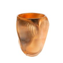 Alizé Large Vase with pink gold leaves  10856600