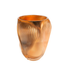 Alizé Large Vase with pink gold leaves  10856600