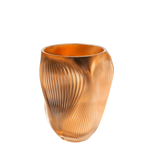 Alizé Large Vase with pink gold leaves  10856600