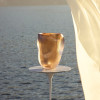 Alizé Large Vase with pink gold leaves  10856600