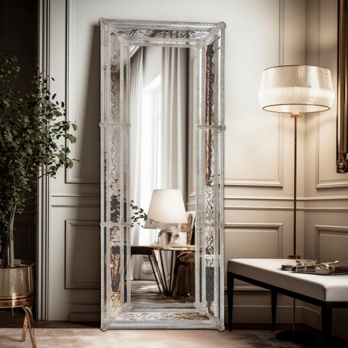 Ongaro & Fuga 328H Venetian Style Crystal Mirror