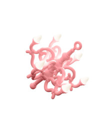 LED fall chandelier m cordless lamp pink