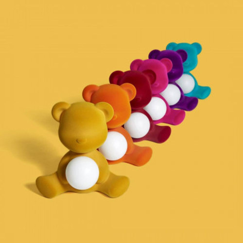 Teddy Girl Velvet battery table lamp