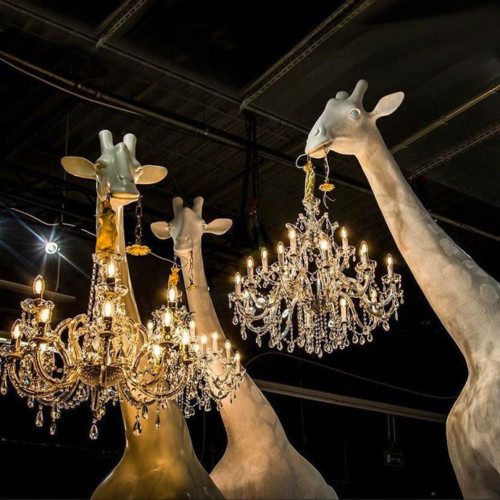 Giraffe in Love Stehlucht 400cm life -size