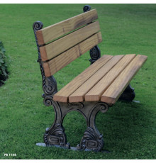 Robers Park bench in cast aluminium with hardwood PB 1144