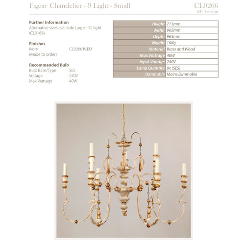 Figeac Chandelier CL0166 / CL0266