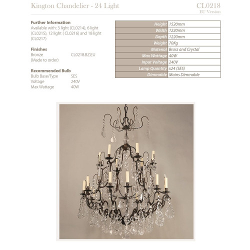 Kington Chandelier by Vaughan