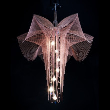 Fushcia Chandelier Suspended 1000