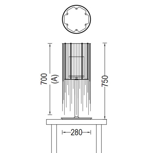 Table Lamp CIR-WIL-280(MED)-TBL